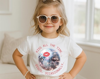 Kiss All The Time Disco Ball Tee | Toddler Tee
