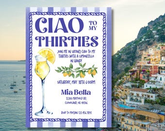 Ciao To My Thirties-verjaardagsuitnodiging
