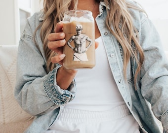 Harry Styles Respektera din mamma glasburk med sugrör och lock | 473 ml