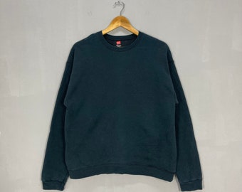 Vintage Hanes Plain Sweatshirt Jumper 