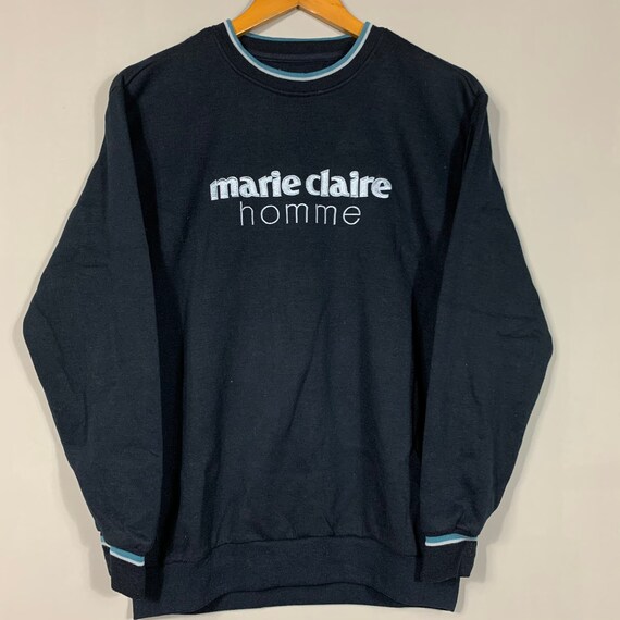Vintage Marie Claire Homme Sweatshirt Marie Claire Crewneck Marie