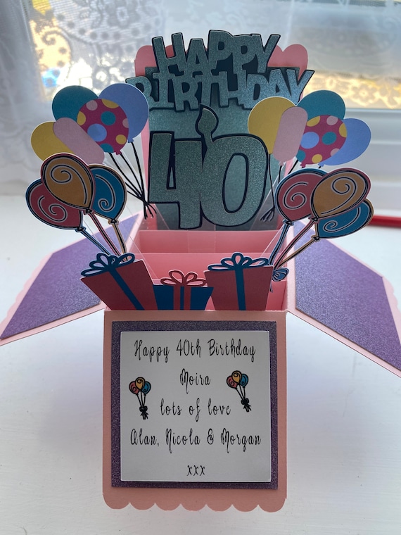 Birthday Pop up Box Card, Special Birthday Cards, 18th