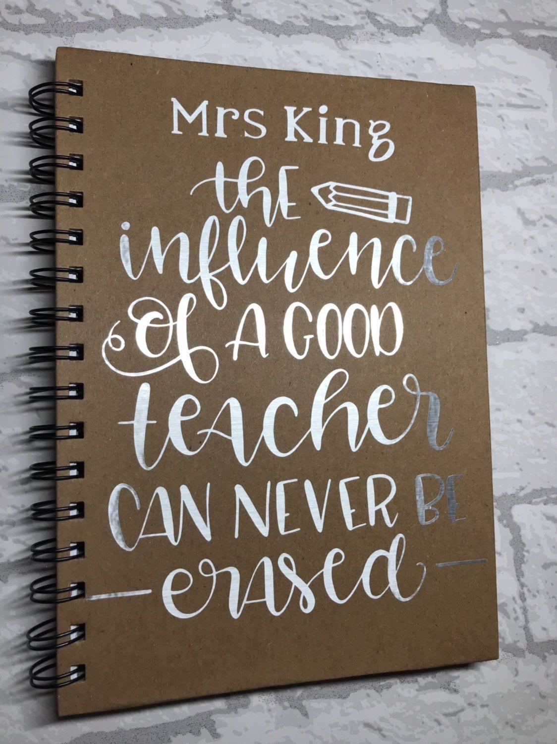 Personalised Notebook Teacher gift Journal Etsy.de