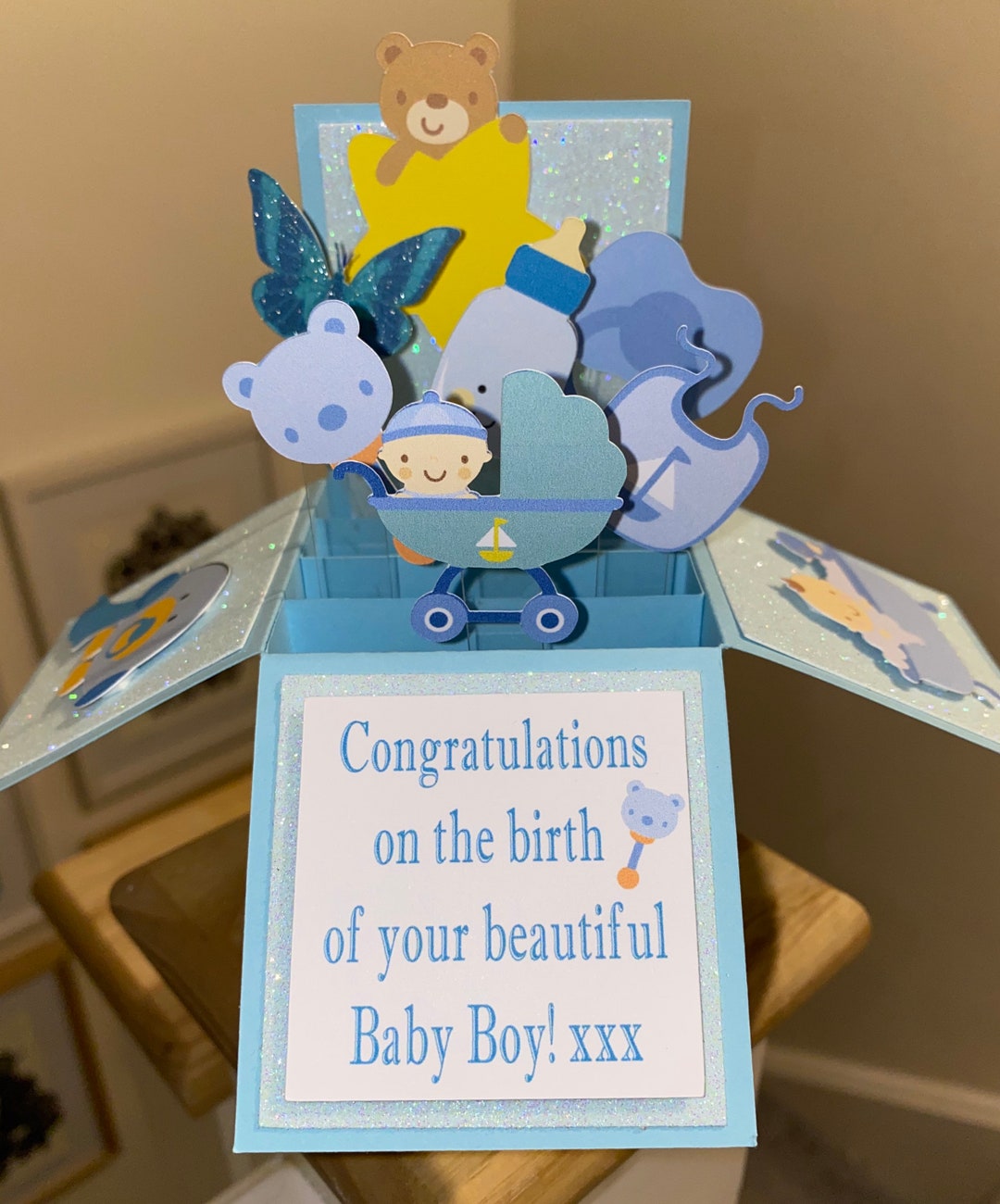 Congratulations Baby Boy Card, New Arrival,new Baby Boy Card