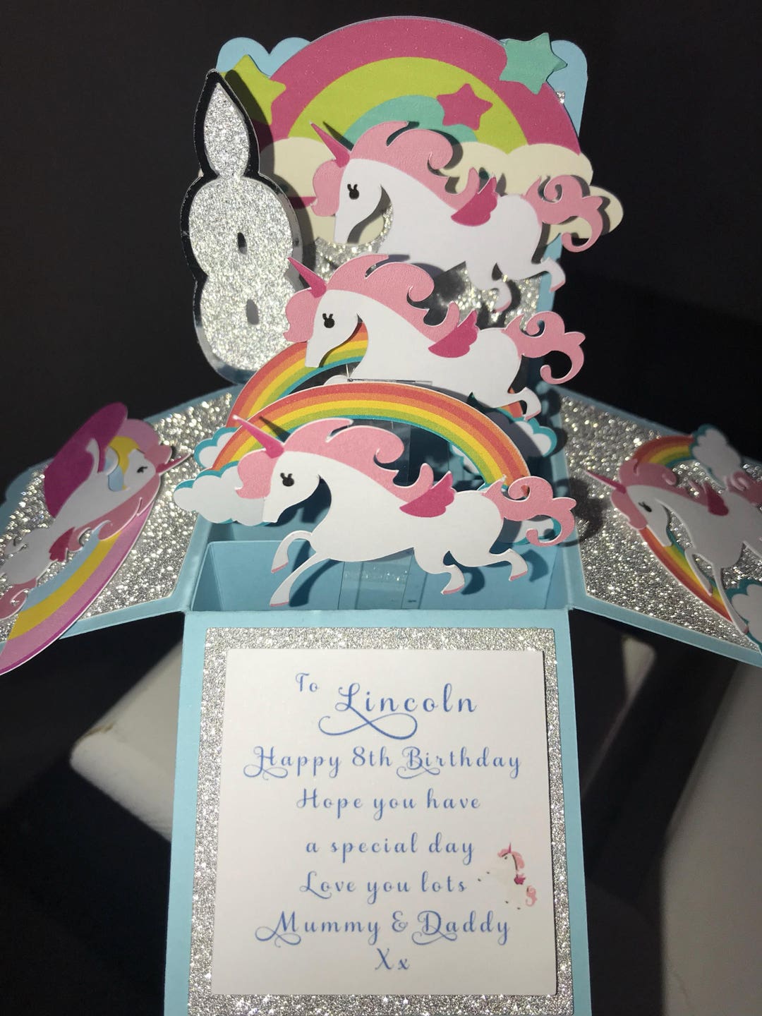 Unicorn Card, Unicorn Birthday Card, 3d Pop up Box Cards, Unicorns ...