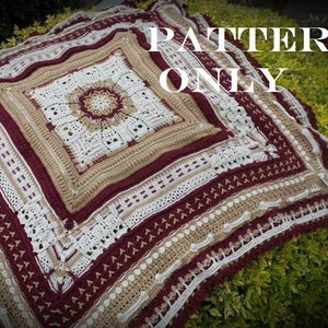 Dekenpatroon - Tickle My Bones Afghaans dekenpatroon - pdf-deken alleen PATROON - Patroon schedeldeken - alleen Engels