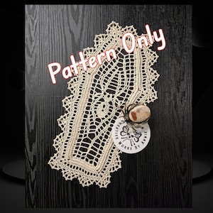 Doily Pattern - Black Widow  - PDF Doily PATTERN only - English only - Words and photos only - No Graphs