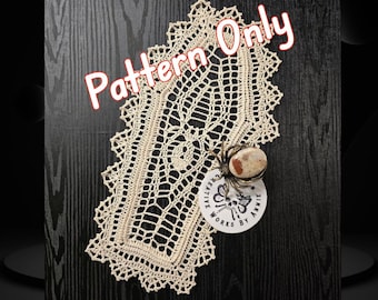Doily Pattern - Black Widow  - PDF Doily PATTERN only - English only - Words and photos only - No Graphs