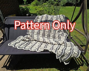 Blanket Pattern - Graveworm - PDF PATTERN only - Words and photos only - No Graphs - English Only