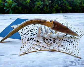 Bone Knife - Deer antler knife - Bone Athame - Flint Knapping Bone Knife - Deer bone knife - Athame - Alter knife