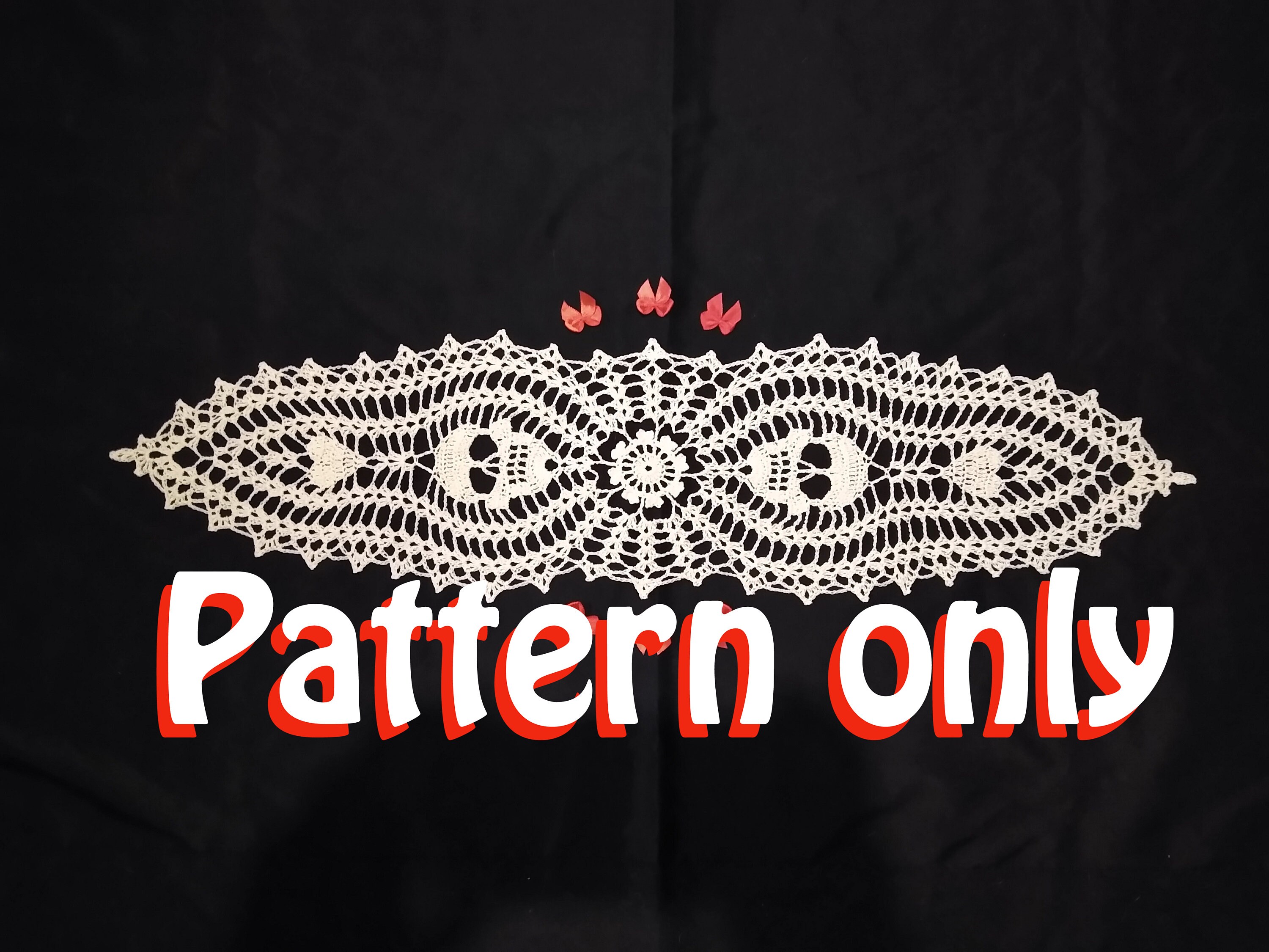 Doily Pattern - Between Two Hearts - PDF Doily PATTERN only - Words and photos only - No Graphs - English Only
