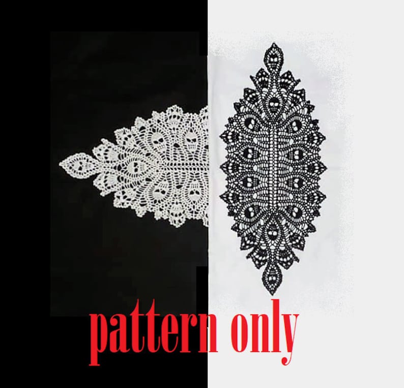 Doily Pattern Skull Memento Pattern PDF Doily PATTERN only Words and photos only No Graphs image 1