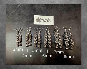 Chain Mail Earrings - Jewelry -  Hand Crafted - One of a Kind