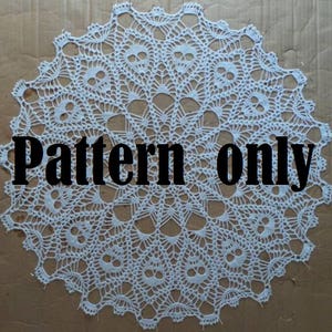 Crown of Skulls Doily Pattern PDF Downloadable pattern Words and photos only No Graphs image 1