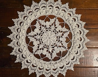 Vampanna  finished crochet piece - Doily Lace Decor - Bat Doily
