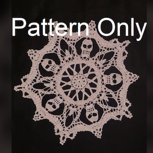 Doily Pattern - Evilusion doily Pattern - Words and photos only - No Graphs - PDF Doily PATTERN only - English Only
