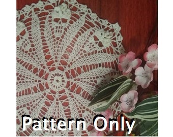 Nightshade - Doily Pattern - Skull Doily Pattern - PDF Doily PATTERN only  - Words and photos only - No Graphs
