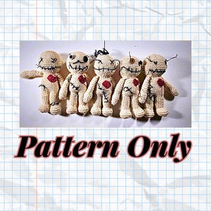 Haakpatroon - Nog een voodoo-pop - Poppenpatroon - PDF-kleedje Alleen PATROON - Alleen woorden en foto's - geen grafieken - alleen Engels