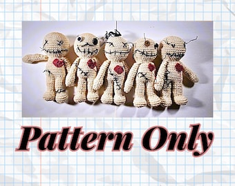 Crochet Pattern - Another Voodoo Doll -  Doll Pattern - PDF Doily PATTERN only - Words and photos only - No Graphs - English only