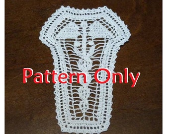 Doily Pattern - Caduceus Pattern  - PDF Doily PATTERN only - Words and photos only - No Graphs