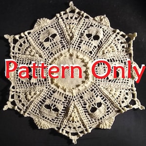 Doily Pattern - Requiem Pattern  - PDF Doily PATTERN only - Words and photos only - No Graphs