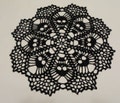 Black Crochet Skull Doily: Gothic Home Decor