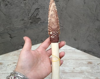 Bone Knife - Deer leg bone knife - Bone Athame - Flint Knapping Bone Knife - Deer bone knife - Athame - Alter knife