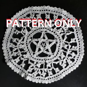 In the Midst of Darkness - Doily Pattern - Skull Doily Pattern - PDF Doily PATTERN only - Star doily Pattern  - No Graphs