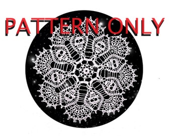 Doily Pattern - Night Wish Pattern  - PDF Doily PATTERN only - Words and photos only - No Graphs