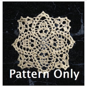 Dante's Dainty Inferno - Doily Pattern - Skull Doily Pattern - PDF Doily PATTERN only - Words and photos only - No Graphs - English Only