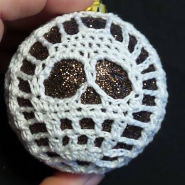 Crochet Skulls - Crochet Doily Ornaments - Crochet Lace - Skull Lace Doily -Christmas Crochet - Skull Lace - Skull Doily
