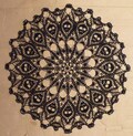 Crown of Skulls Doily -  BLACK Crochet Doily - Crochet Lace - Skull Lace Doily - Needle work- Crochet - Skull Lace - Skull Doily
