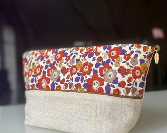 Toiletry bag, make-up pouch, liberty clutch, gift idea, make-up pouch