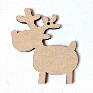 Renifery x 50 - Rudolf Christmas Xmas - MDF Craft Shapes 9 cm (z otworami/bez otworów)