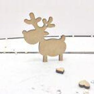 Renifery x 10 - Rudolf MDF Craft Shapes 9 cm (z otworami/bez otworów)