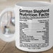 German Shepherd Nutrition Coffee mug , Coffee cup, German Shepherd Gifts, Nutrition Type Font | GSD Coffee Mug
