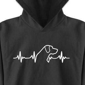 Labrador heartbeat Hoodie Unisex Hoodie Dog lovers gift Labrador Retriever hoodie Perfect Lab Owner Gift image 1