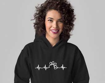 heartbeat dog hoodie