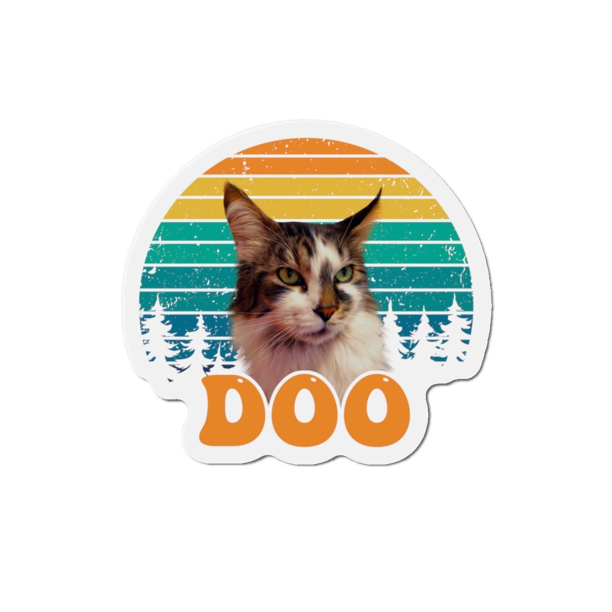 Custom Cat Portrait Fridge Magnet | Personalized Pet Memorial Gift - Etsy