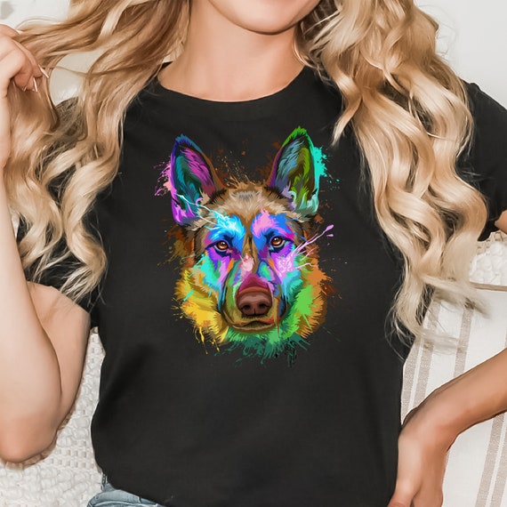 German Shepherd Girl T-Shirt, Cool Gift German Shepherd Girl T-Shirt, Cool Gift