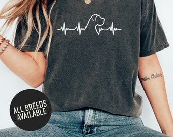 Great Dane heartbeat | Unisex Shirt | Dog lovers gift idea | Gentle Giant | Heartbeat design | Perfect Gift For Dog Owners | Comfort Colors