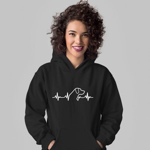 Labrador heartbeat Hoodie Unisex Hoodie Dog lovers gift Labrador Retriever hoodie Perfect Lab Owner Gift image 4