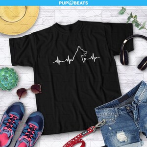 Malinois heartbeat Unisex Shirt Dog lovers gift idea Malinois dog Heartbeat design Perfect Gift For Dog Owners image 1