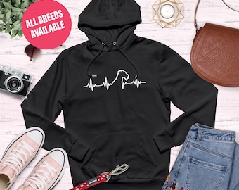 Airedale Terrier heartbeat Hoodie | Unisex Hoodie | Dog lovers gift idea | Heartbeat design | Perfect Gift For Dog Owners