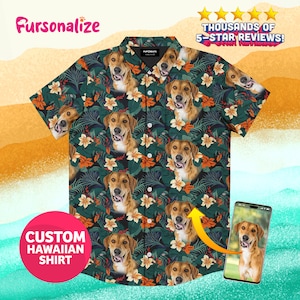 Custom Hawaiian Shirt With Face | Hawaiian Shirt For Man Women | Custom Photo | Birthday Hawaiian Gift | Custom Hawaiian Dog Shirt