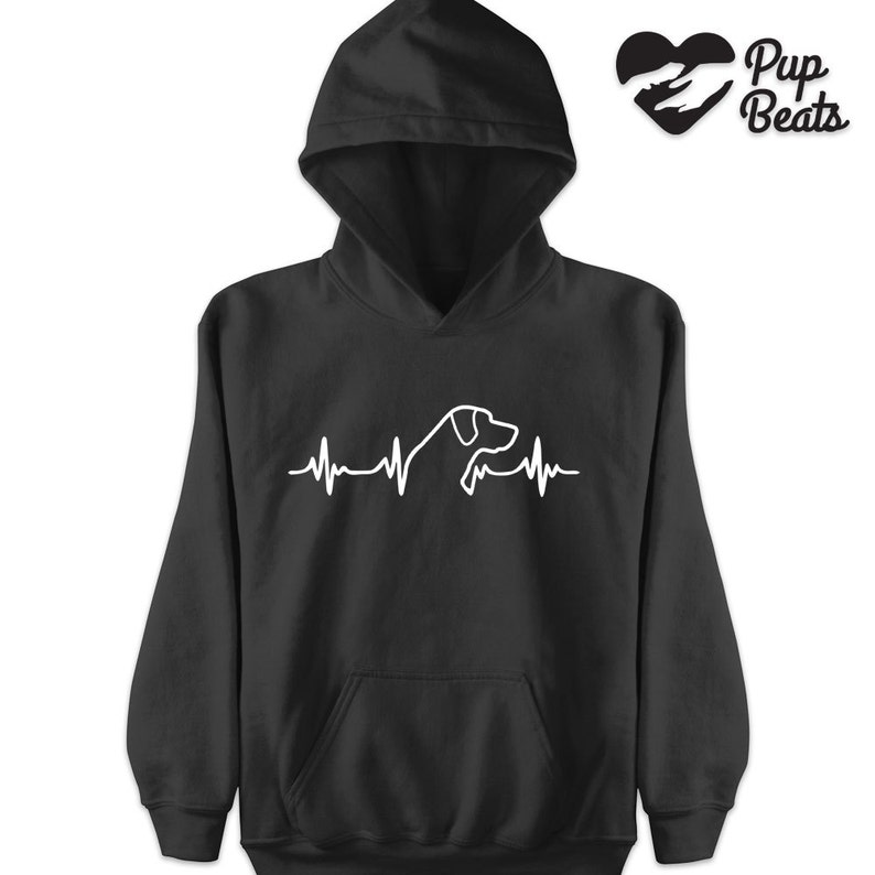 Labrador heartbeat Hoodie Unisex Hoodie Dog lovers gift Labrador Retriever hoodie Perfect Lab Owner Gift image 1