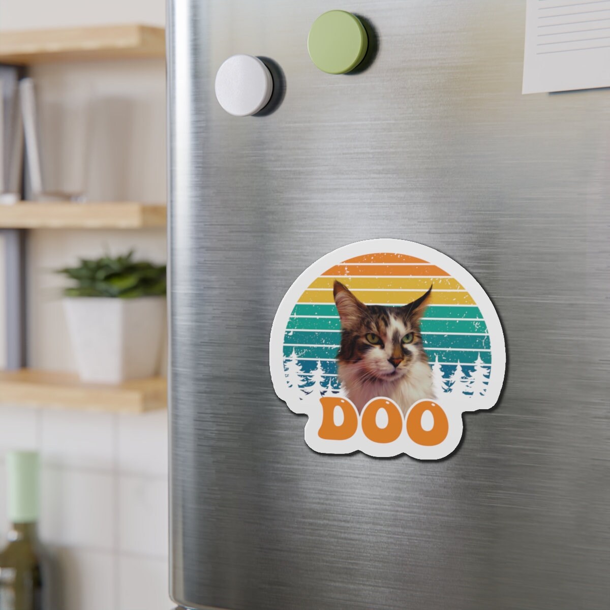 Custom Cat Portrait Fridge Magnet | Personalized Pet Memorial Gift - Etsy