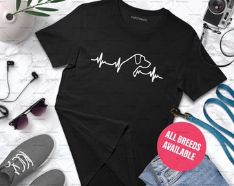 Labrador Retriever heartbeat | Unisex Shirt | Dog lovers gift idea | Lab | Heartbeat | Perfect Gift For Dog Owners