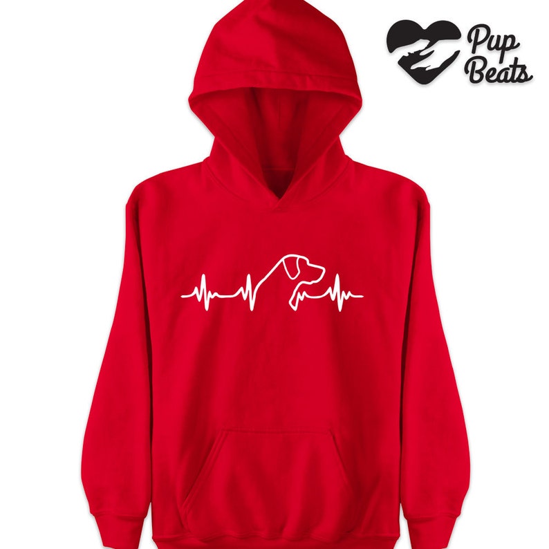 Labrador heartbeat Hoodie Unisex Hoodie Dog lovers gift Labrador Retriever hoodie Perfect Lab Owner Gift image 3