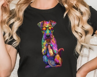 Middle Finger Airedale Terrier Funny Pun Unisex Dog training K9 T-Shirt